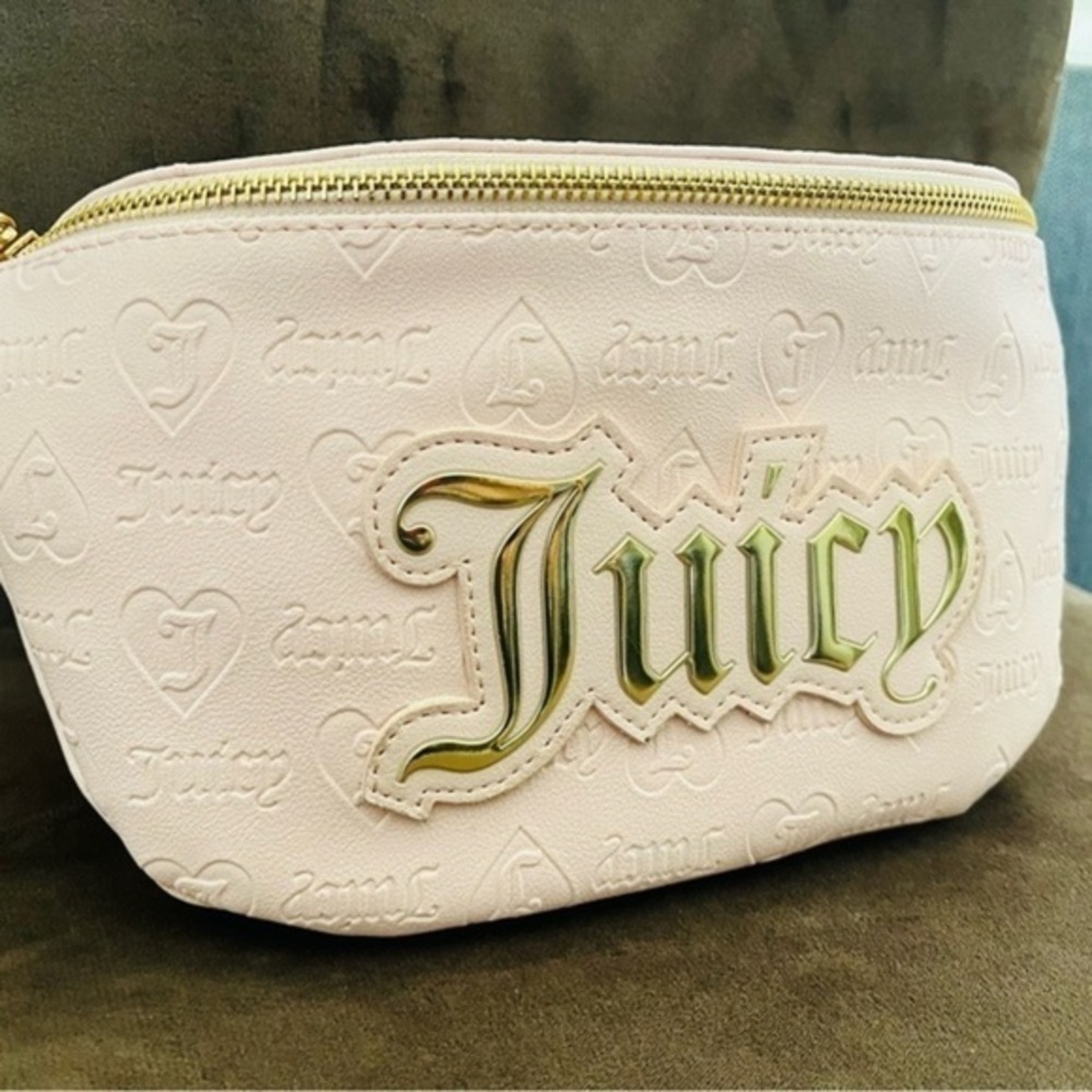 Juicy Couture Upgrade U Belt Bag Fanny Pack Powder Blush Logo NWT